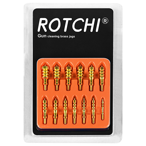 مجموعة مكونة من 13 قطعة من أدوات تنظيف المسدس النحاسية، حزمة بطاقة نفطة