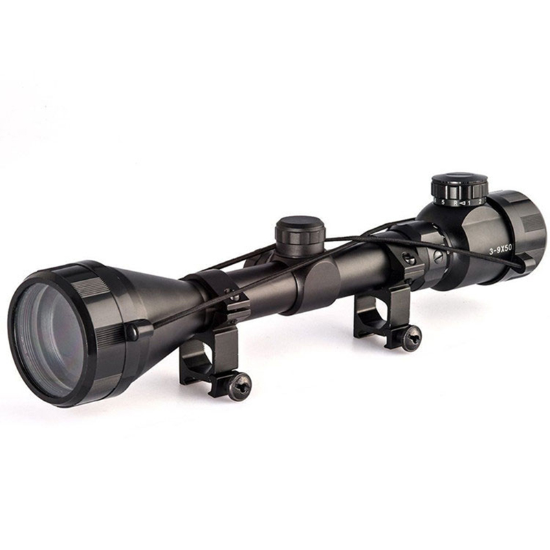 3-9x50 على سبيل المثال نطاق الصيد التكتيكي Rgb الإضاءة شبكاني Riflescope بندقية الهواء الناعمة